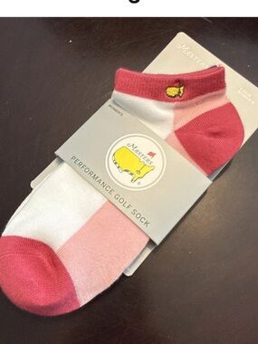 Masters ladies socks. Pink & navy. Purchased at Augusta National